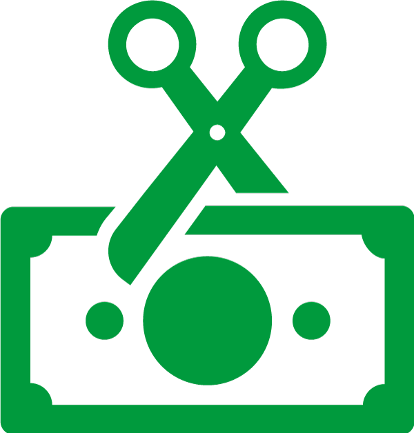 icon scissor green